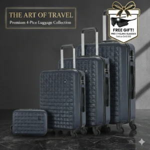 ABS luggage set, hardside spinner, lightweight suitcases, 4-piece set, comb lock