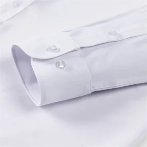 Men’s shirt, button-down, long sleeve, solid color, casual business