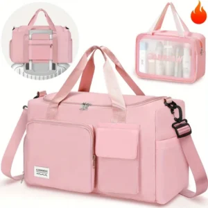 Travel duffel, gym bag, yoga bag, overnight tote, large capacity